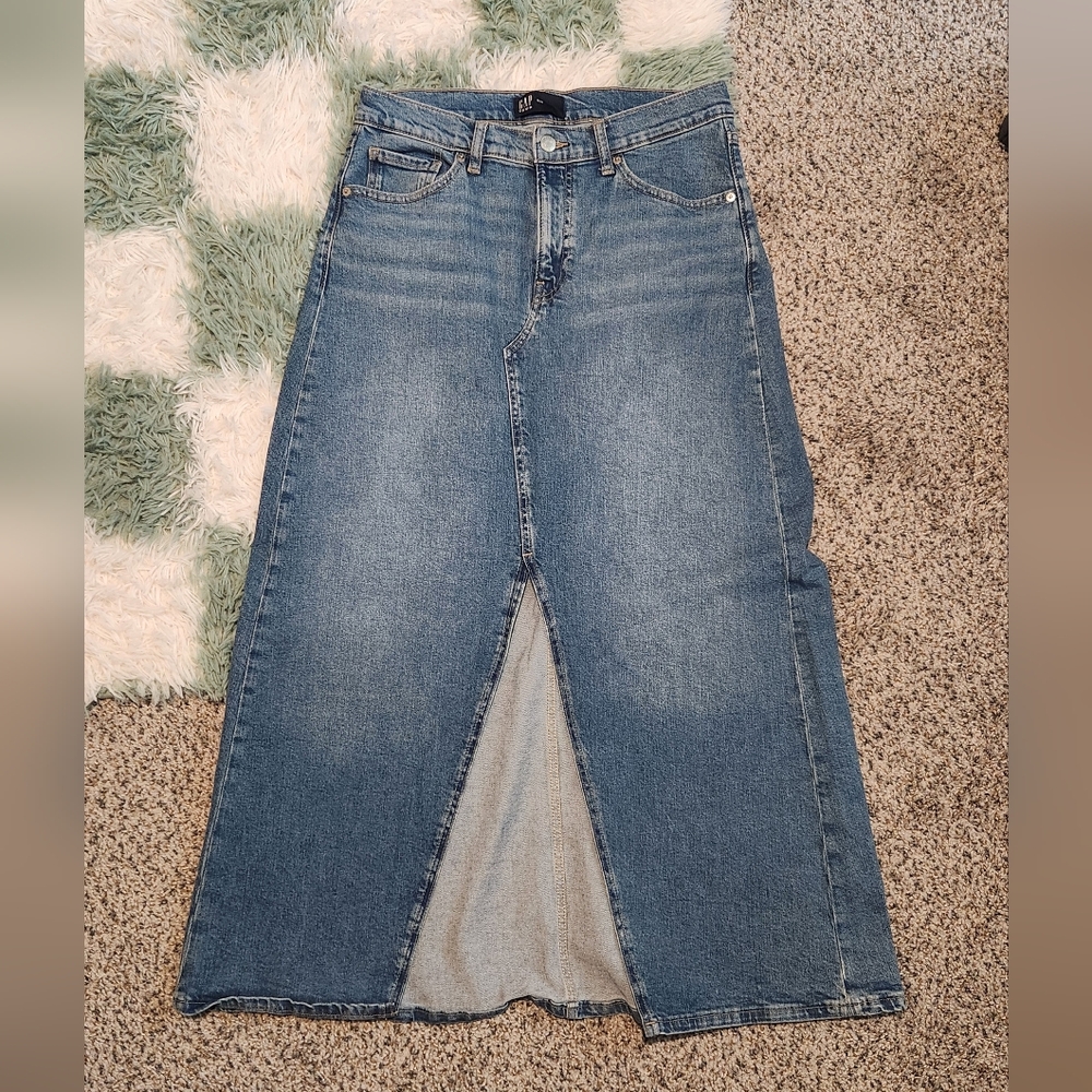GAP Women's Blue Denim Maxi Skirt 8